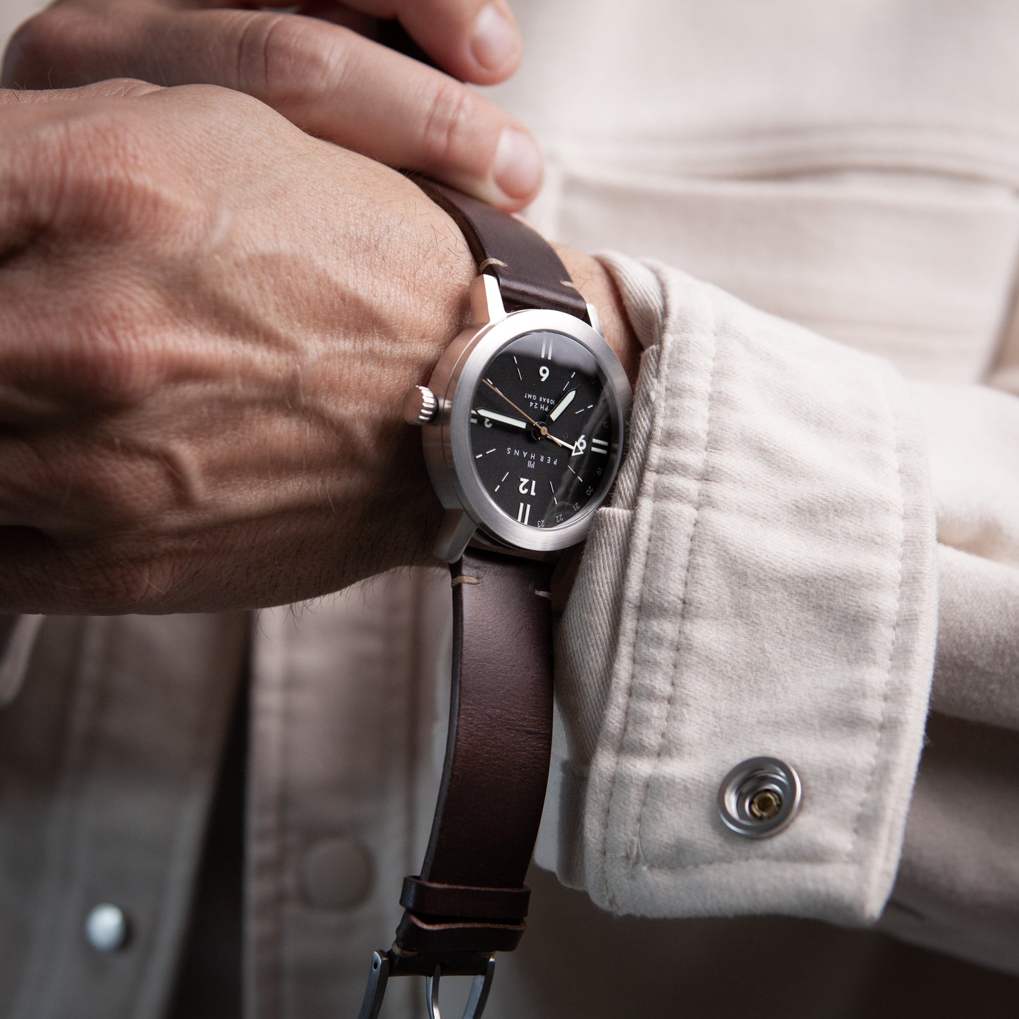 PH24 GMT Black watch + PHBR strap