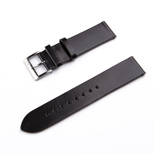 PHBL Black leather watch strap