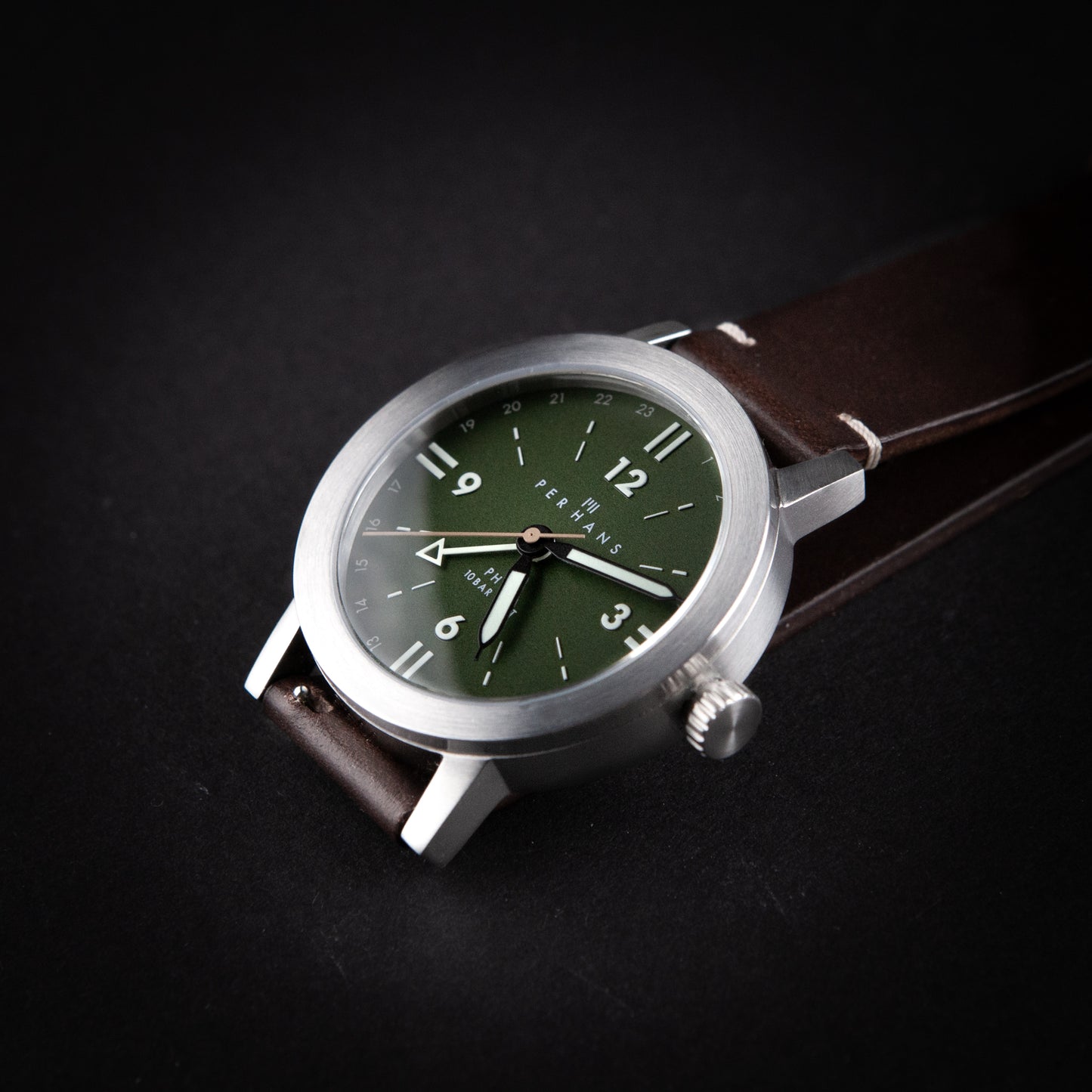 PH24 GMT Green watch + PHBR strap