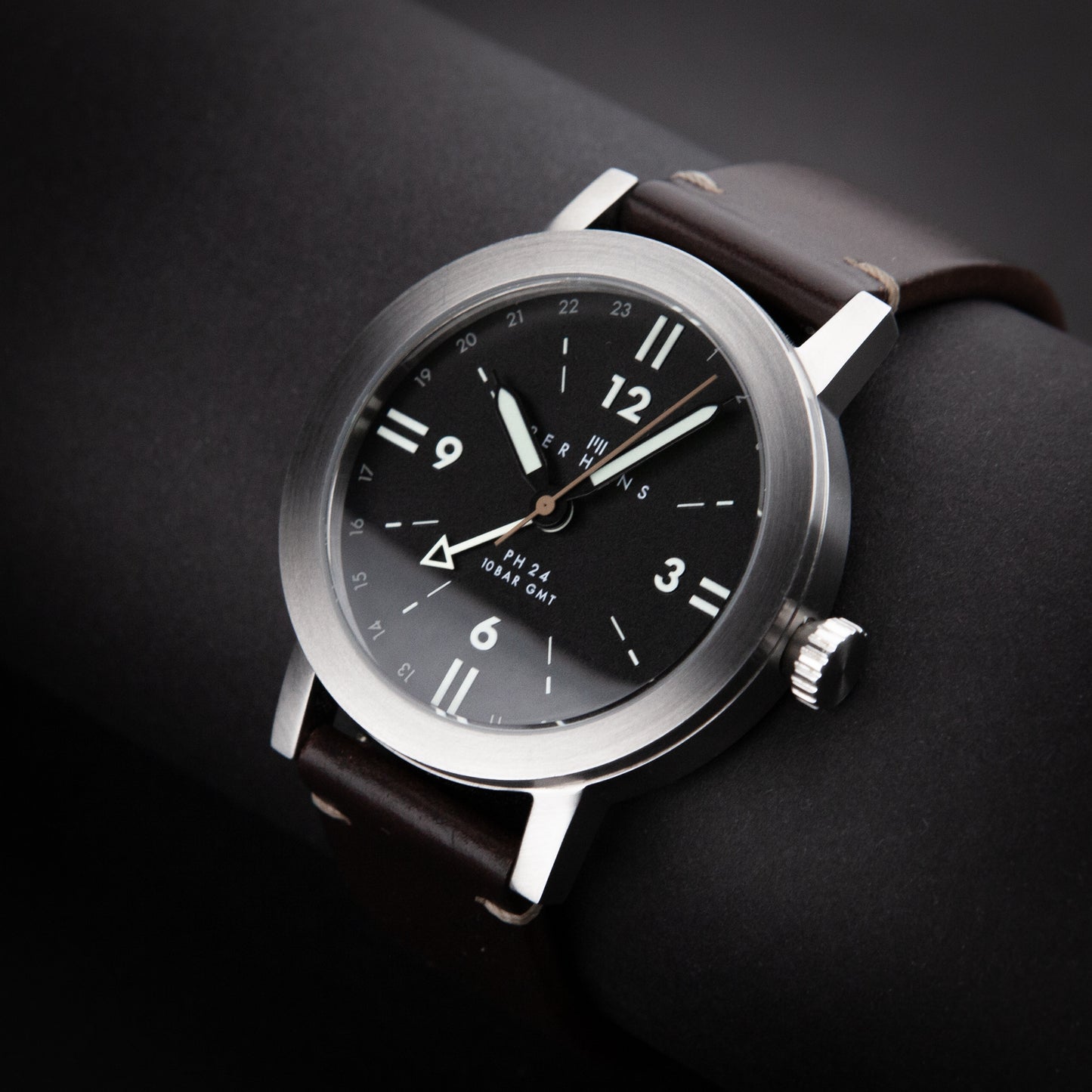 PH24 GMT Black watch + PHBR strap