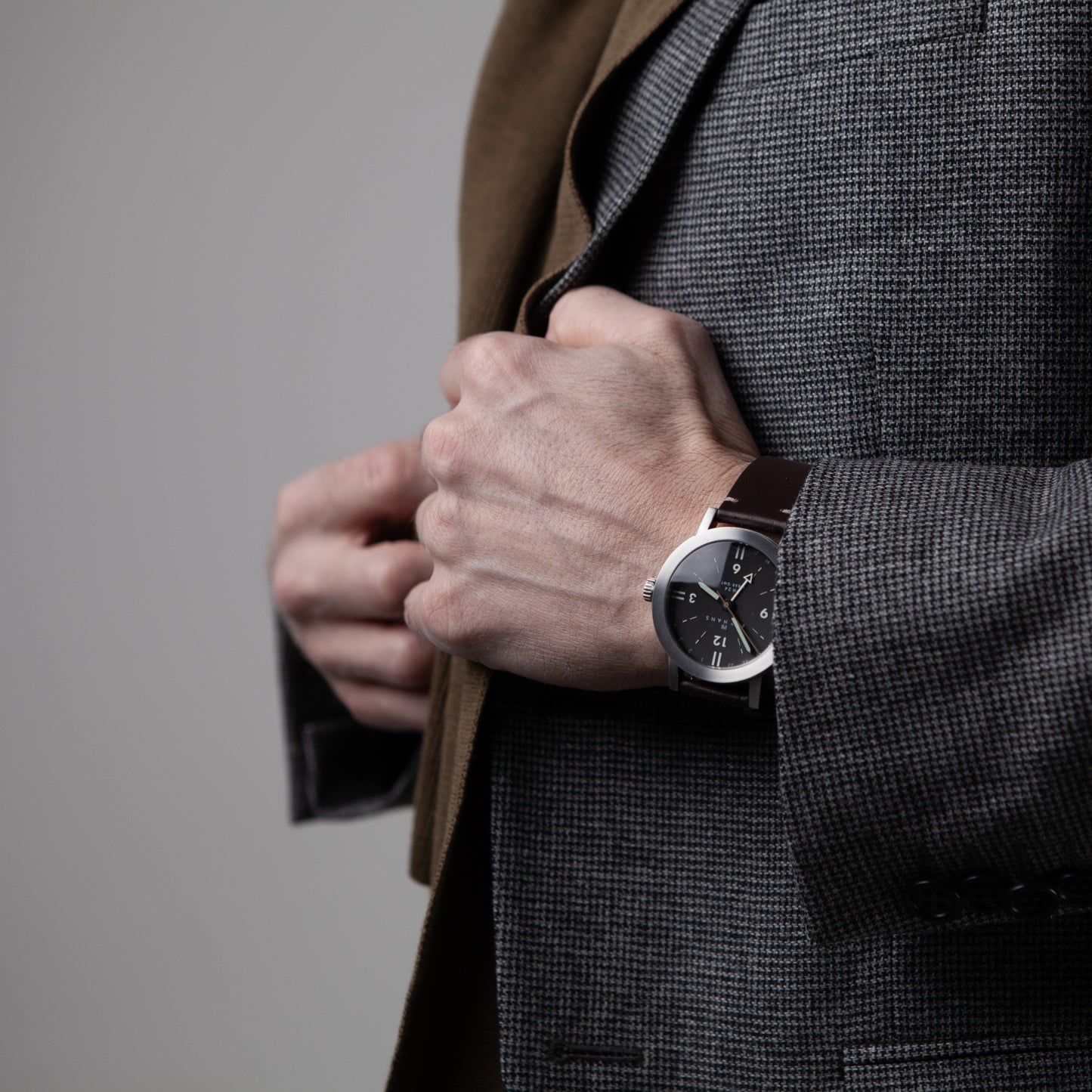 PHBR Brown leather watch strap