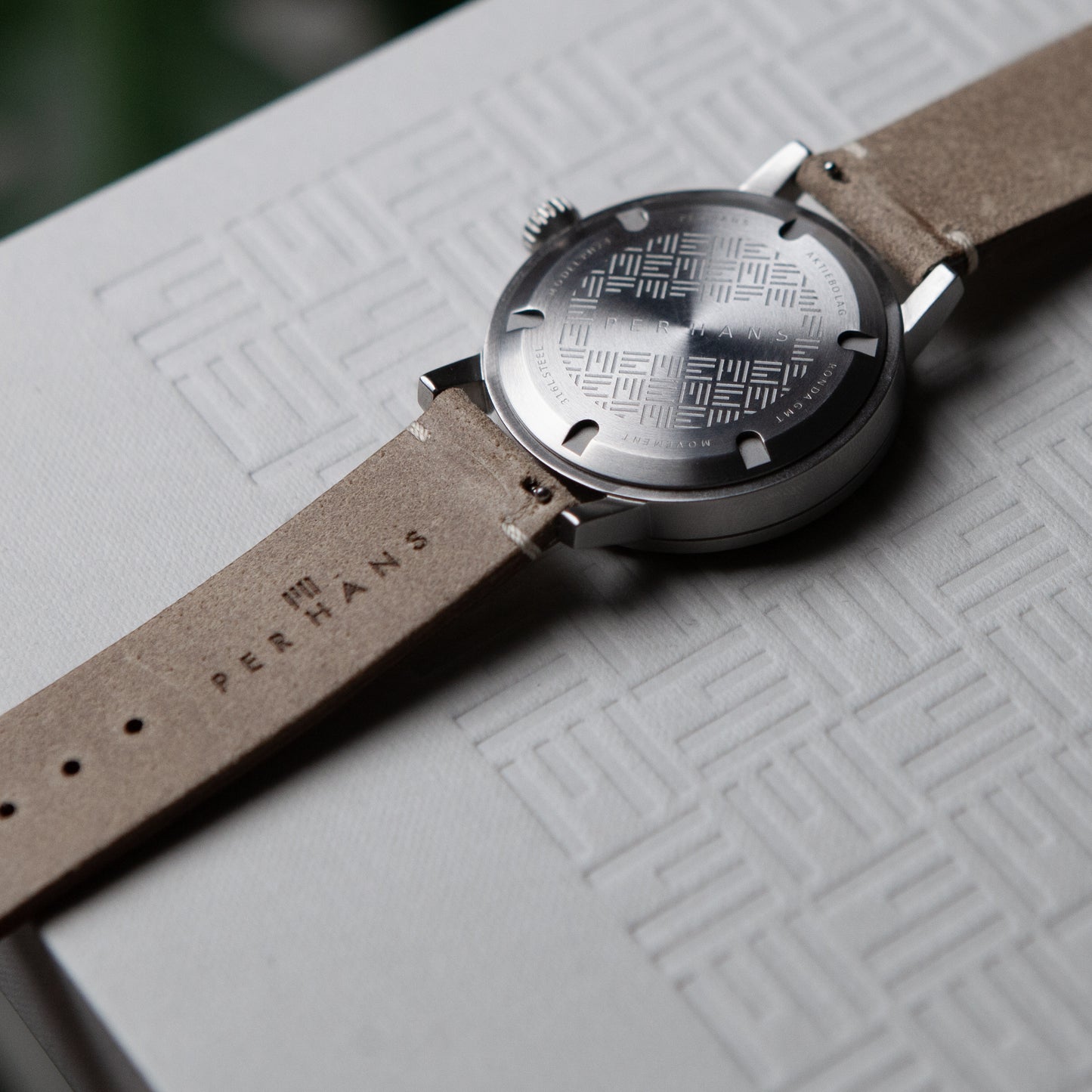 PHSU Suede leather watch strap