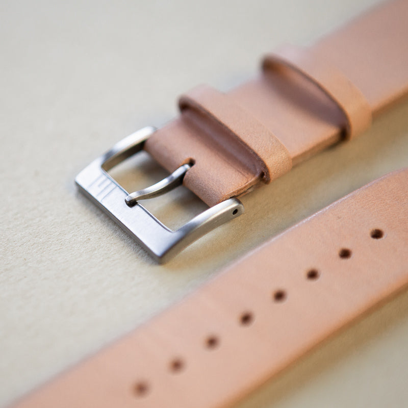 PHBE Beige leather watch strap