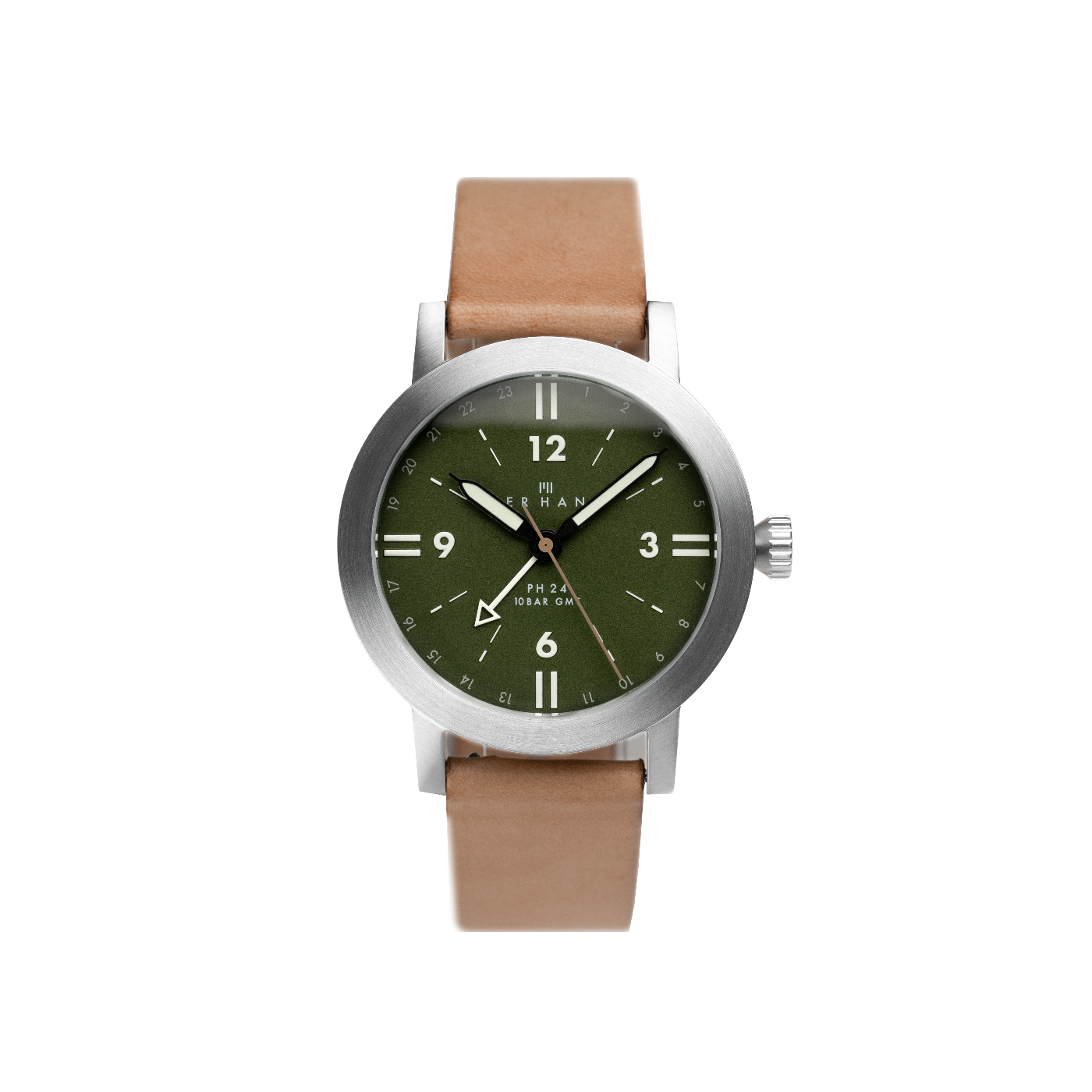 PH24 GMT Green watch + PHBE strap