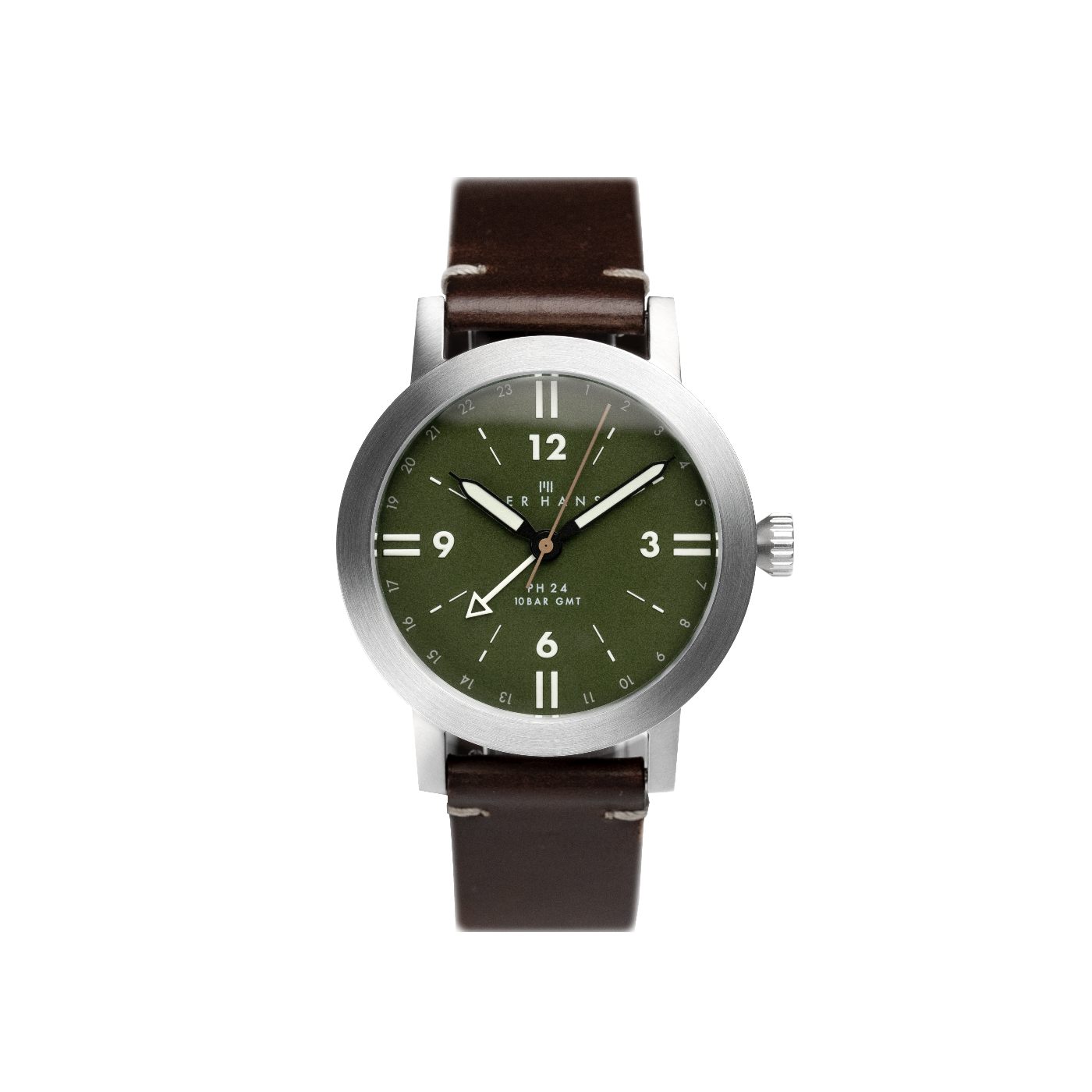 PH24 GMT Green watch + PHBR strap