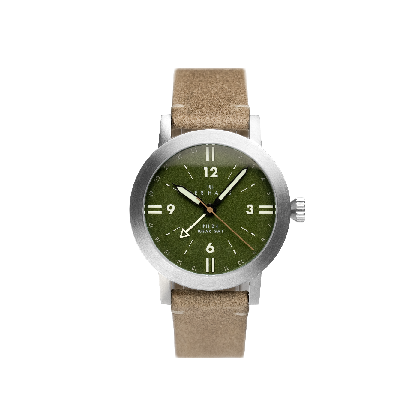 PH24 GMT Green watch + PHSU strap