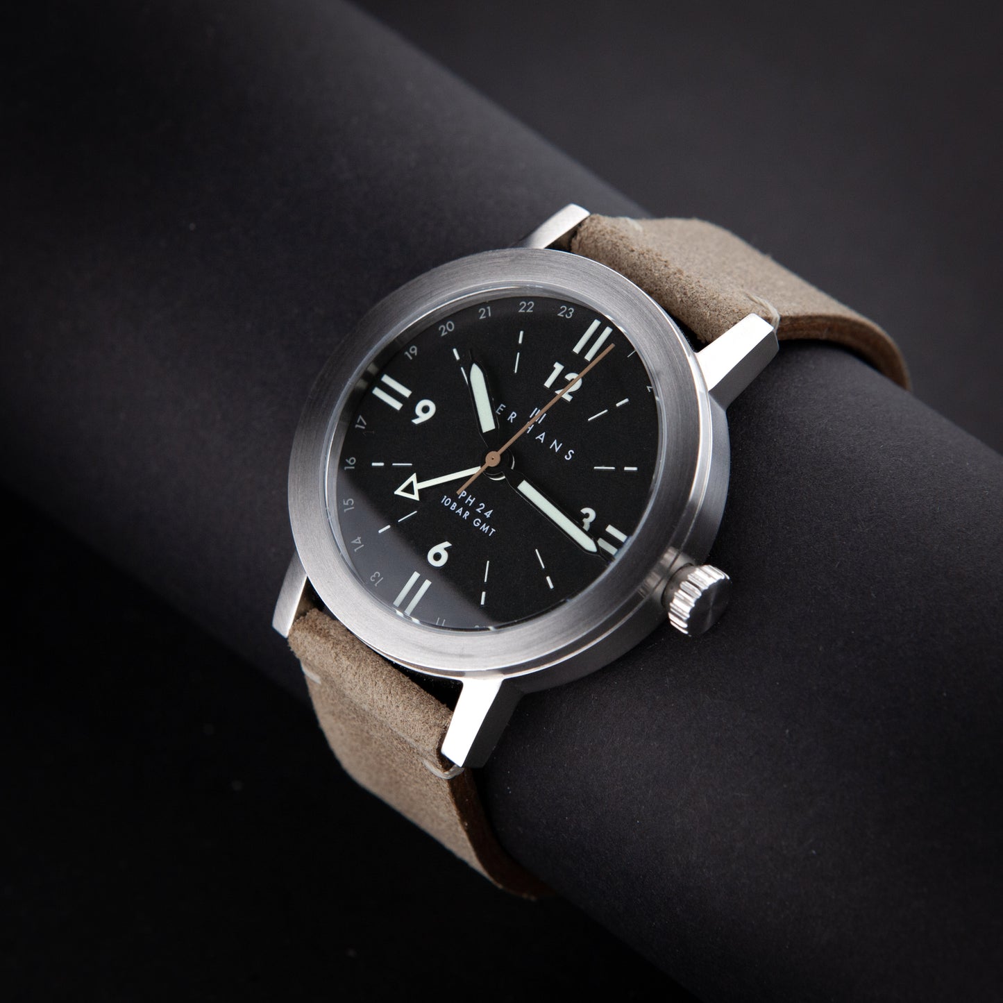 PH24 GMT Black watch + PHSU strap