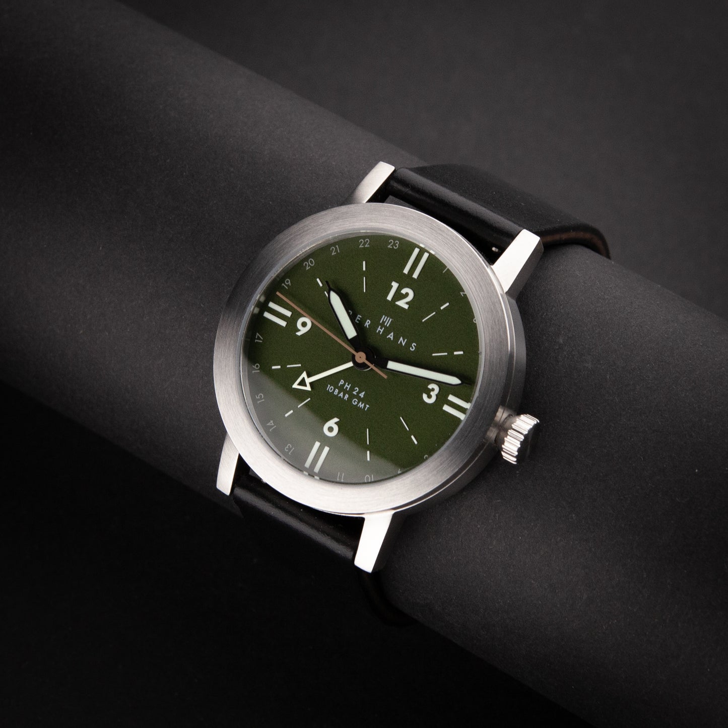 PH24 GMT Green watch + PHBL strap